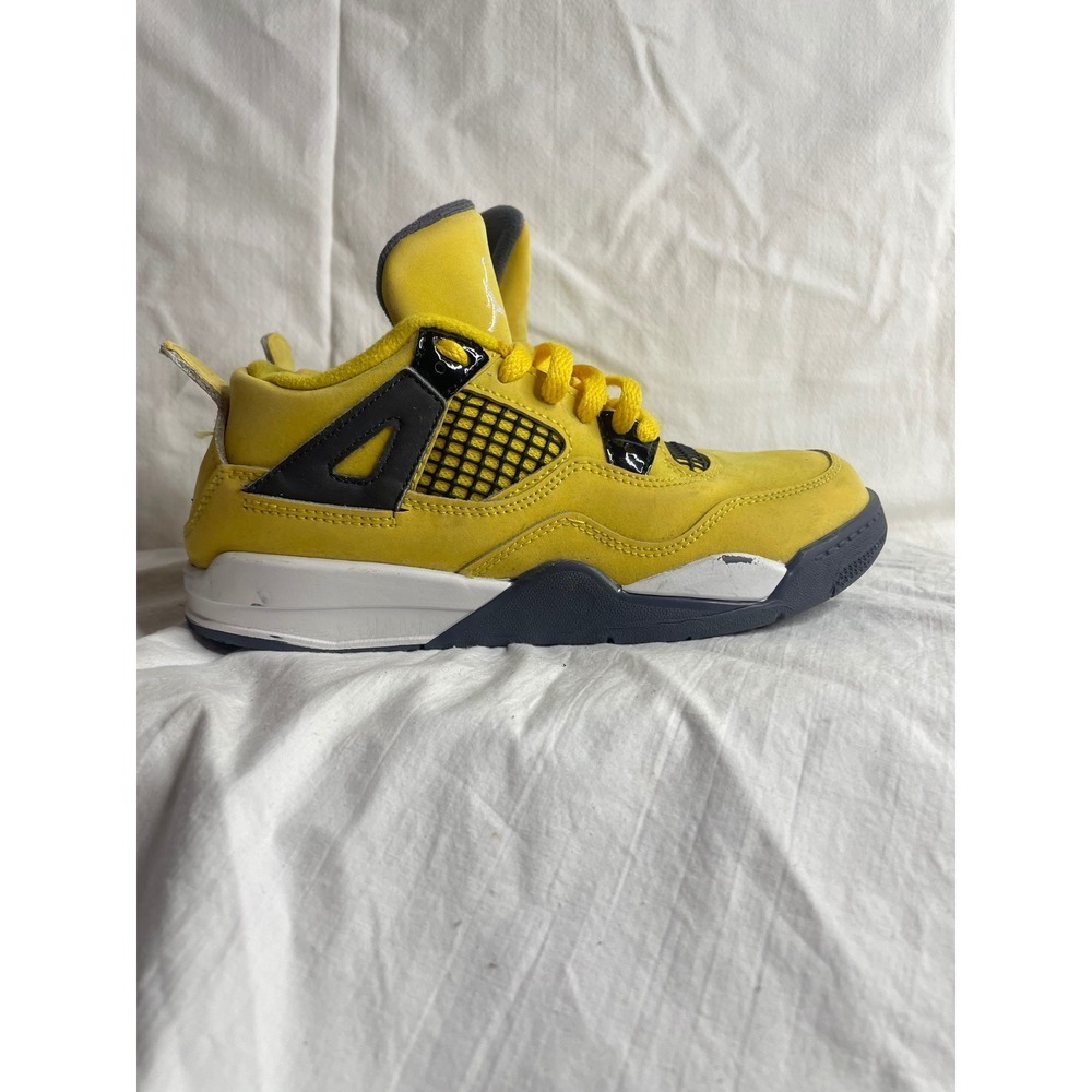 Jordan 4 IV Retro Yellow Black Toddler Shoes Sz 2.5Y
